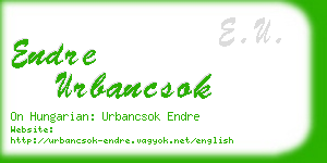 endre urbancsok business card